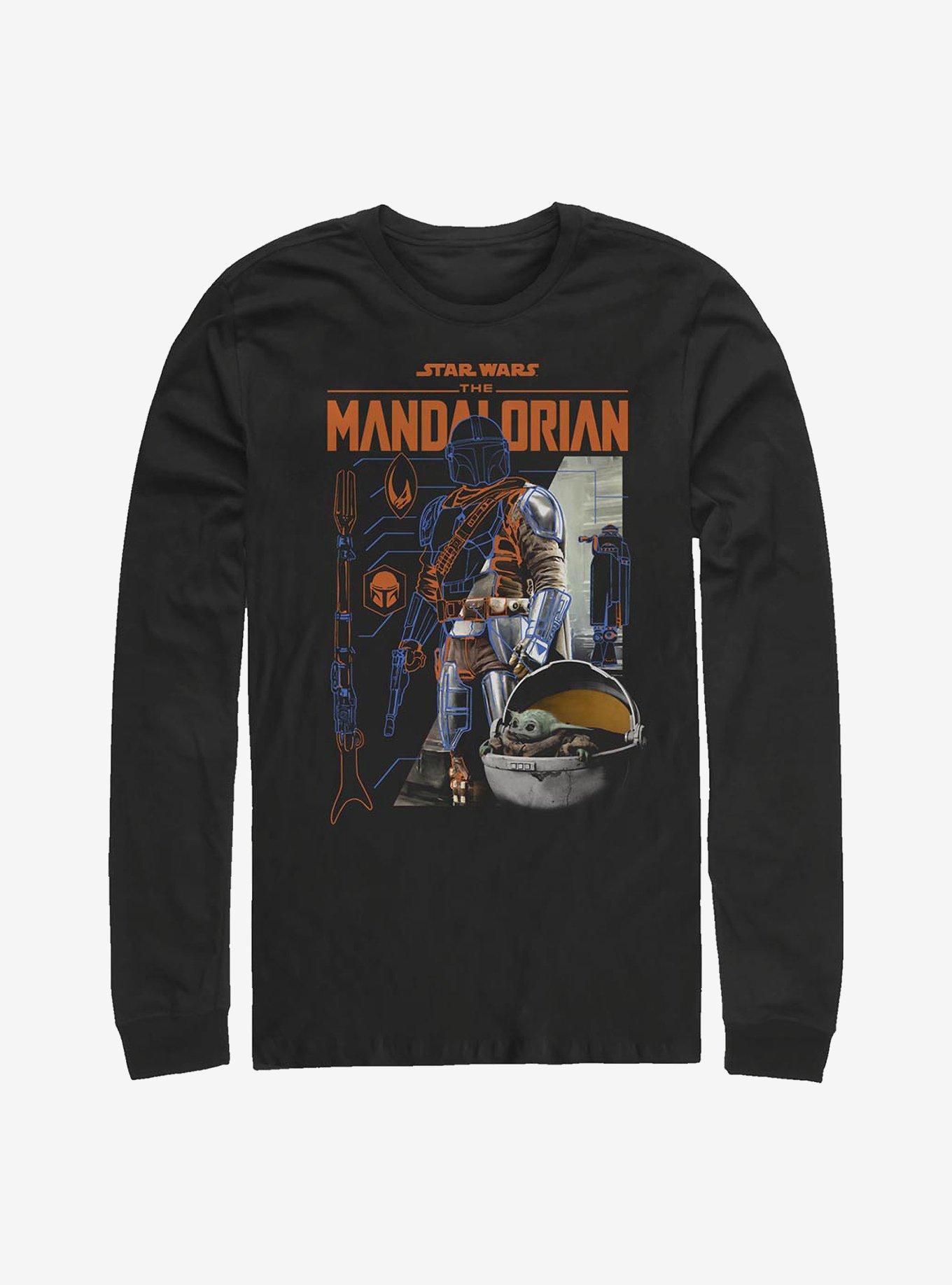 Star Wars The Mandalorian Specs Long-Sleeve T-Shirt, BLACK, hi-res