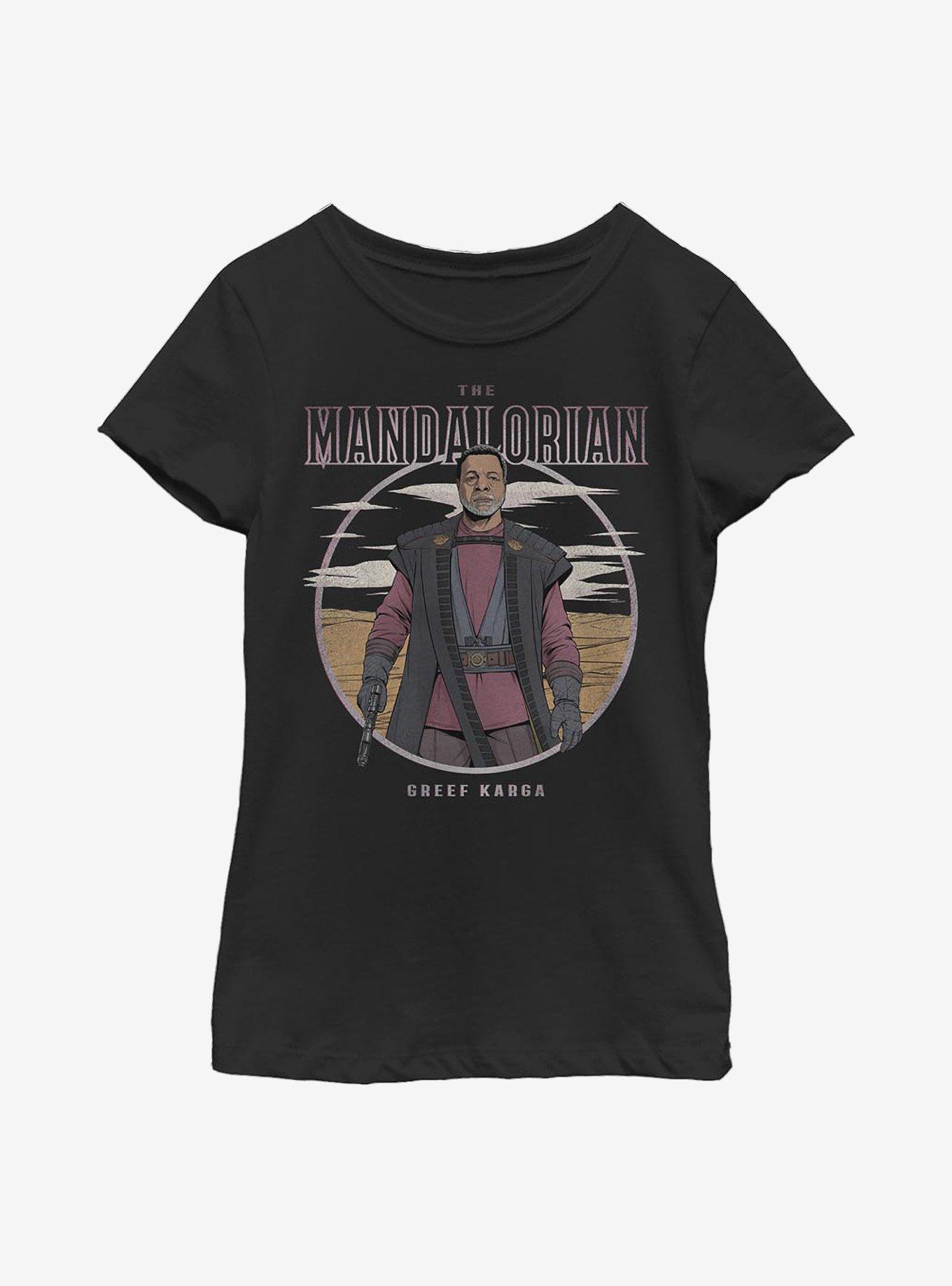 Star Wars The Mandalorian Greef Karga Lonely Youth Girls T-Shirt, BLACK, hi-res
