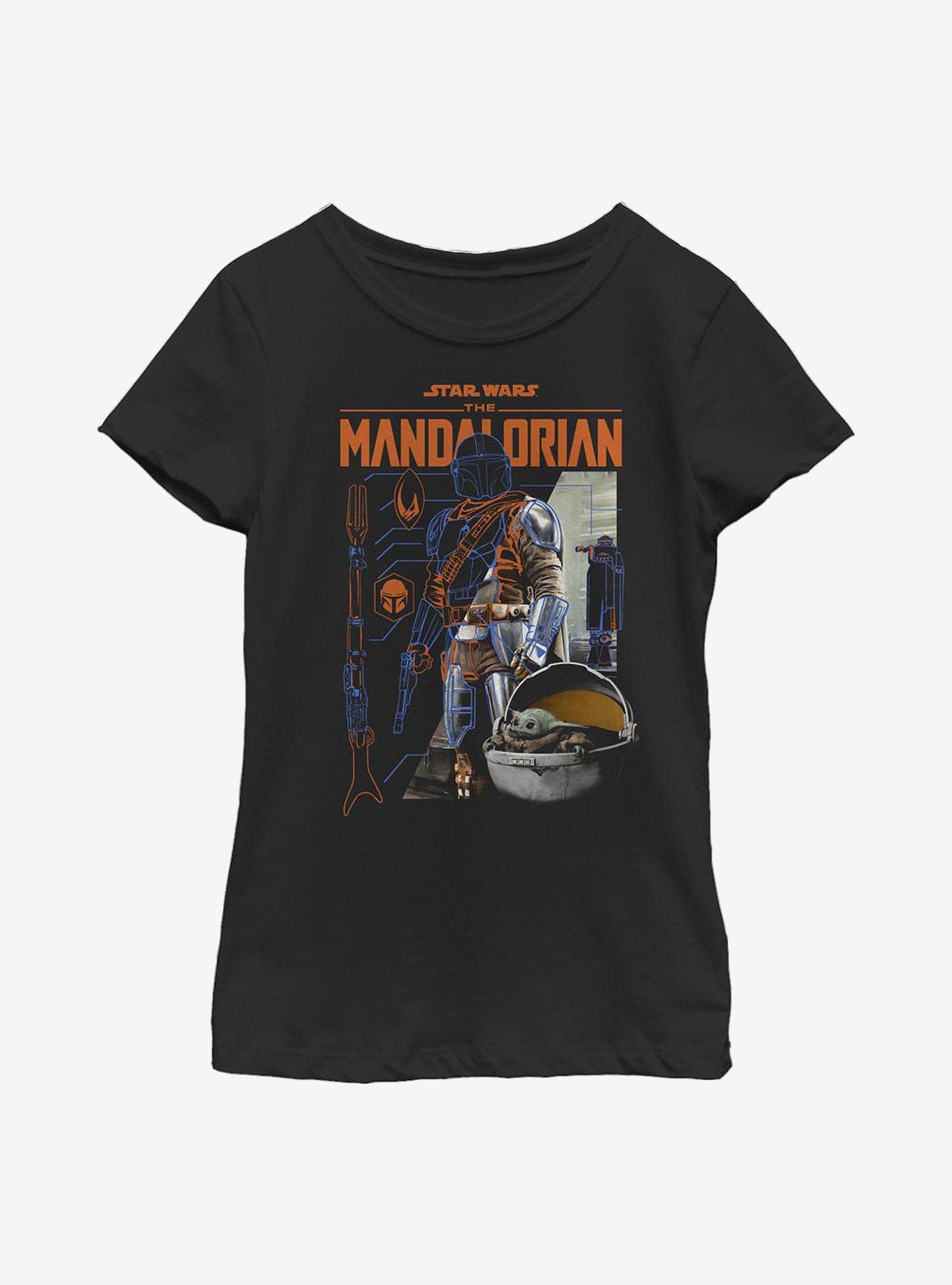Star Wars The Mandalorian Specs Youth Girls T-Shirt, BLACK, hi-res view 1