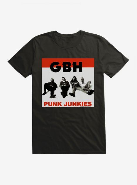 T-shirt GBH CARICATA G.B.H. T-shirt Uomo Studs Punk Rock Adulto Bianca Nuova - Foto 2