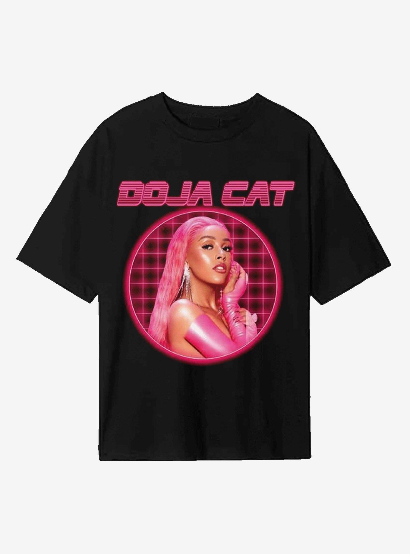 Doja Cat Laser Grid Portrait T-Shirt, BLACK, hi-res