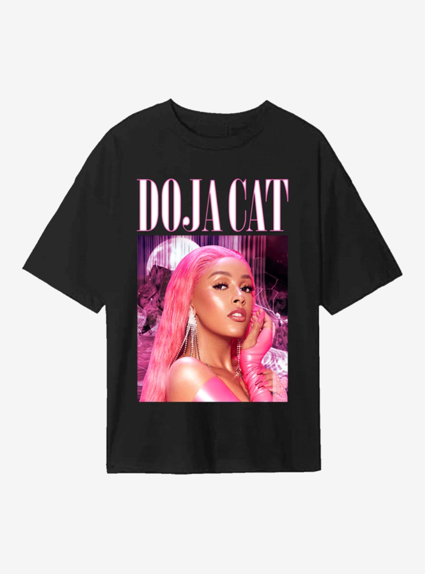 Doja Cat Hot Pink Portrait Boyfriend Fit Girls T Shirt Hot Topic