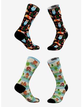Cup Of Corgi And Teddy-Ous Commute Socks 2 Pair, , hi-res