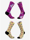 Sweet Dreams And Frosted Donuts Unicorn Socks 2 Pair, , hi-res