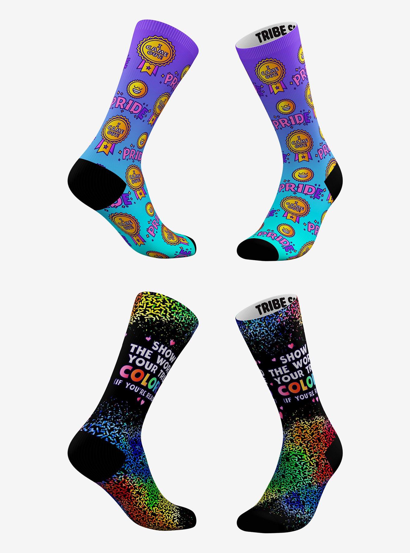 True Colors And I Came Out Pride Socks 2 Pair, , hi-res