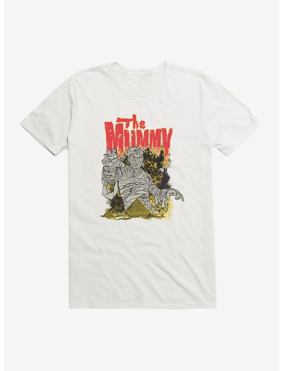 Universal Monsters The Mummy Pyramids T-Shirt, WHITE, hi-res