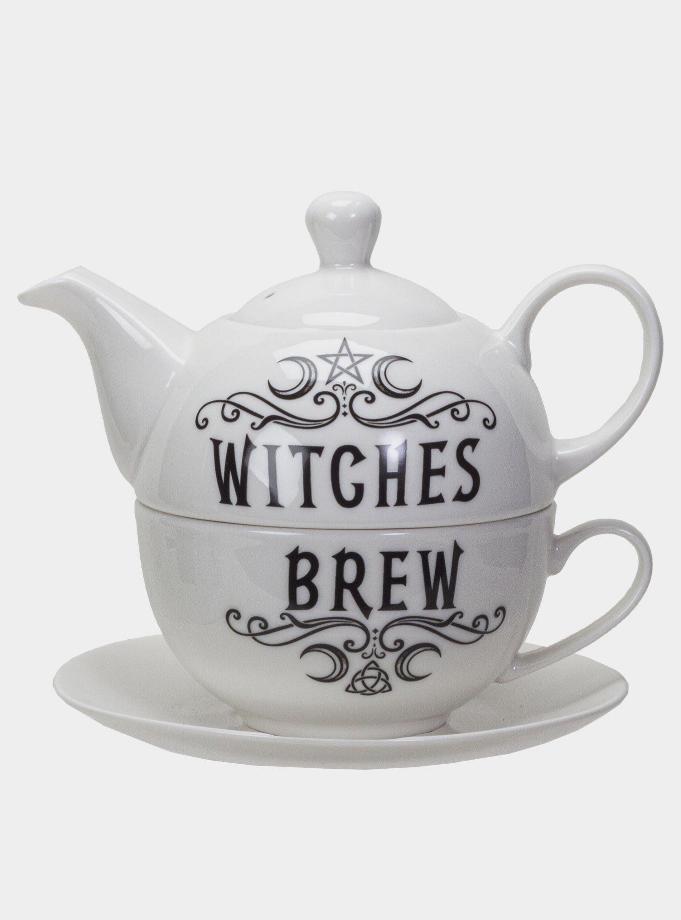 Witches Brew Black Ceramic Tea Pot