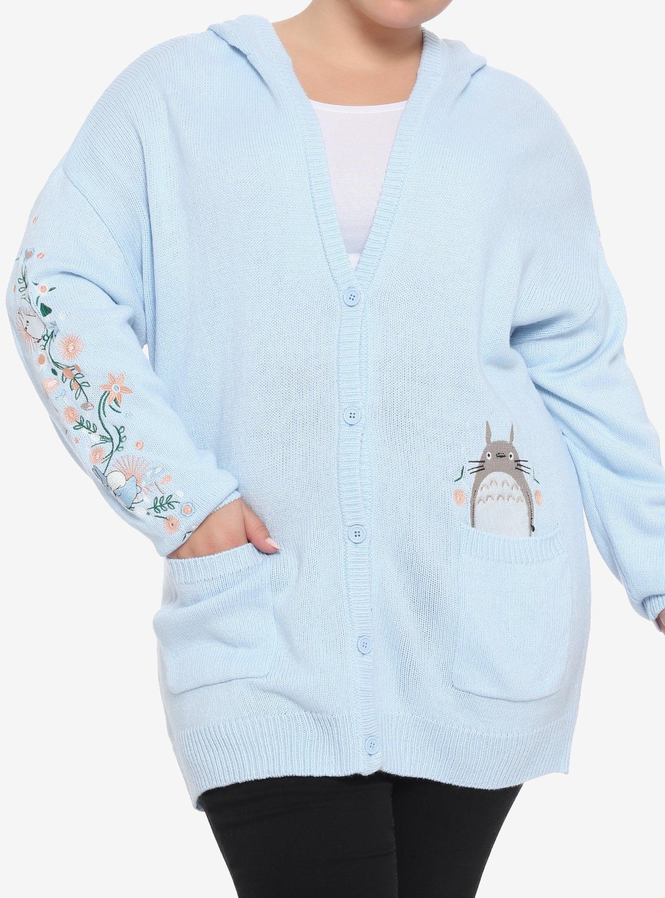 Studio Ghibli My Neighbor Totoro Embroidered Hooded Girls Cardigan Plus Size, MULTI, hi-res