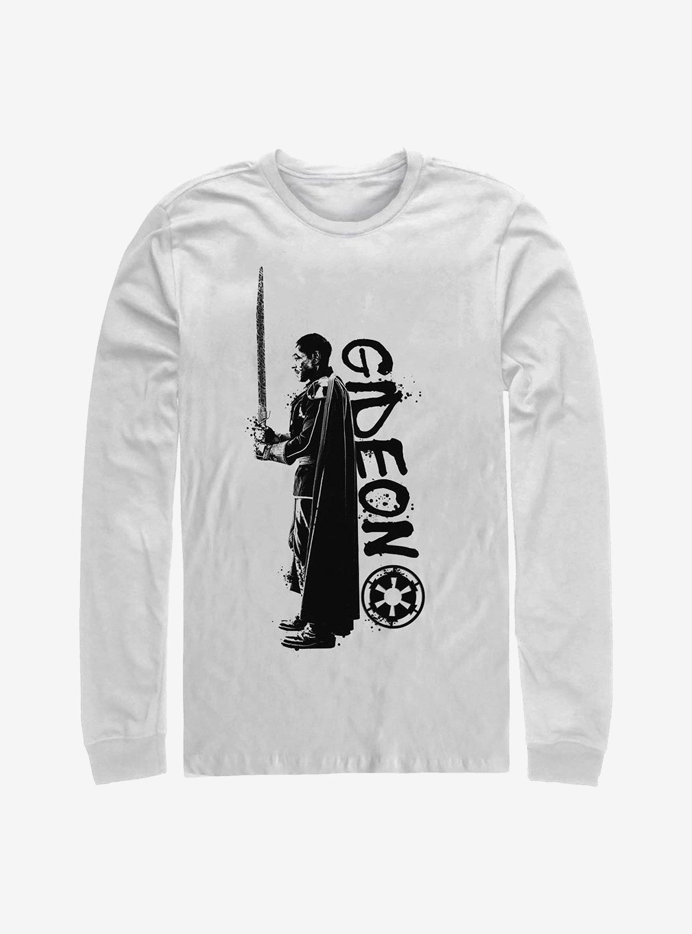 Star Wars The Mandalorian Gideon Splatter Long-Sleeve T-Shirt, WHITE, hi-res