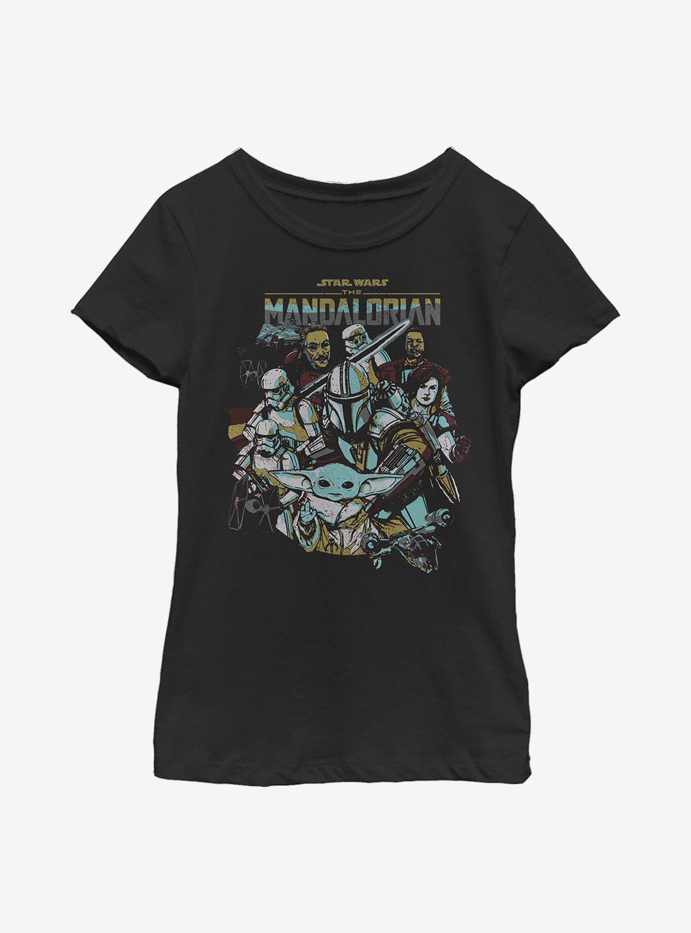 Star Wars The Mandalorian In Works Youth Girls T-Shirt, BLACK, hi-res