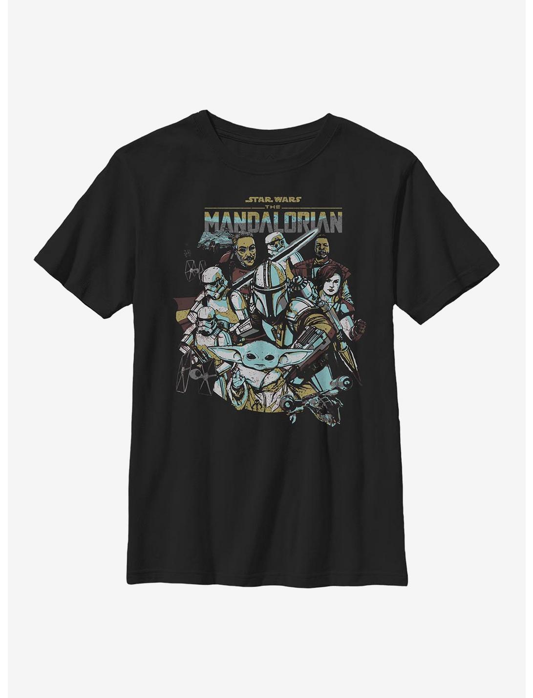 Star Wars The Mandalorian In Works Youth T-Shirt, BLACK, hi-res