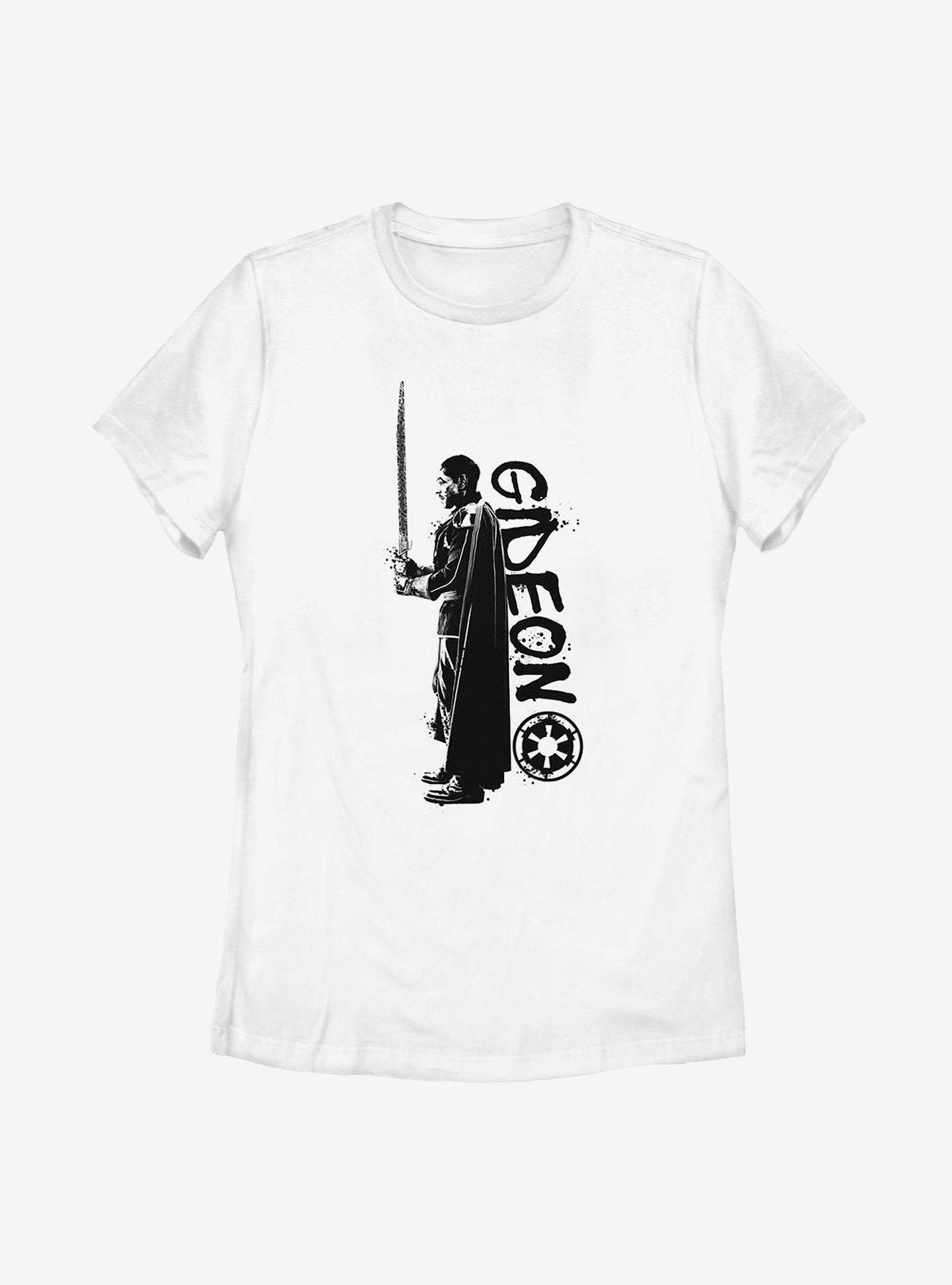 Star Wars The Mandalorian Gideon Splatter Womens T-Shirt, WHITE, hi-res view 1