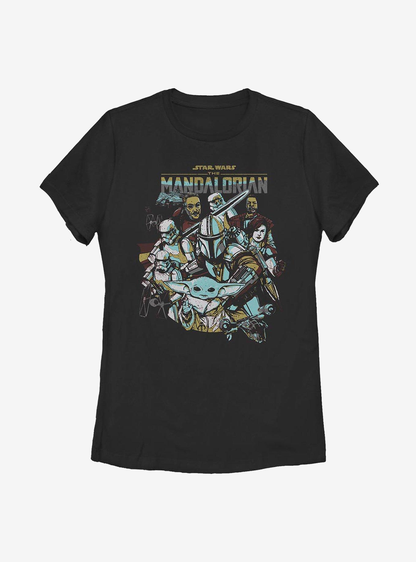 Star Wars The Mandalorian In Works Womens T-Shirt, BLACK, hi-res view 1