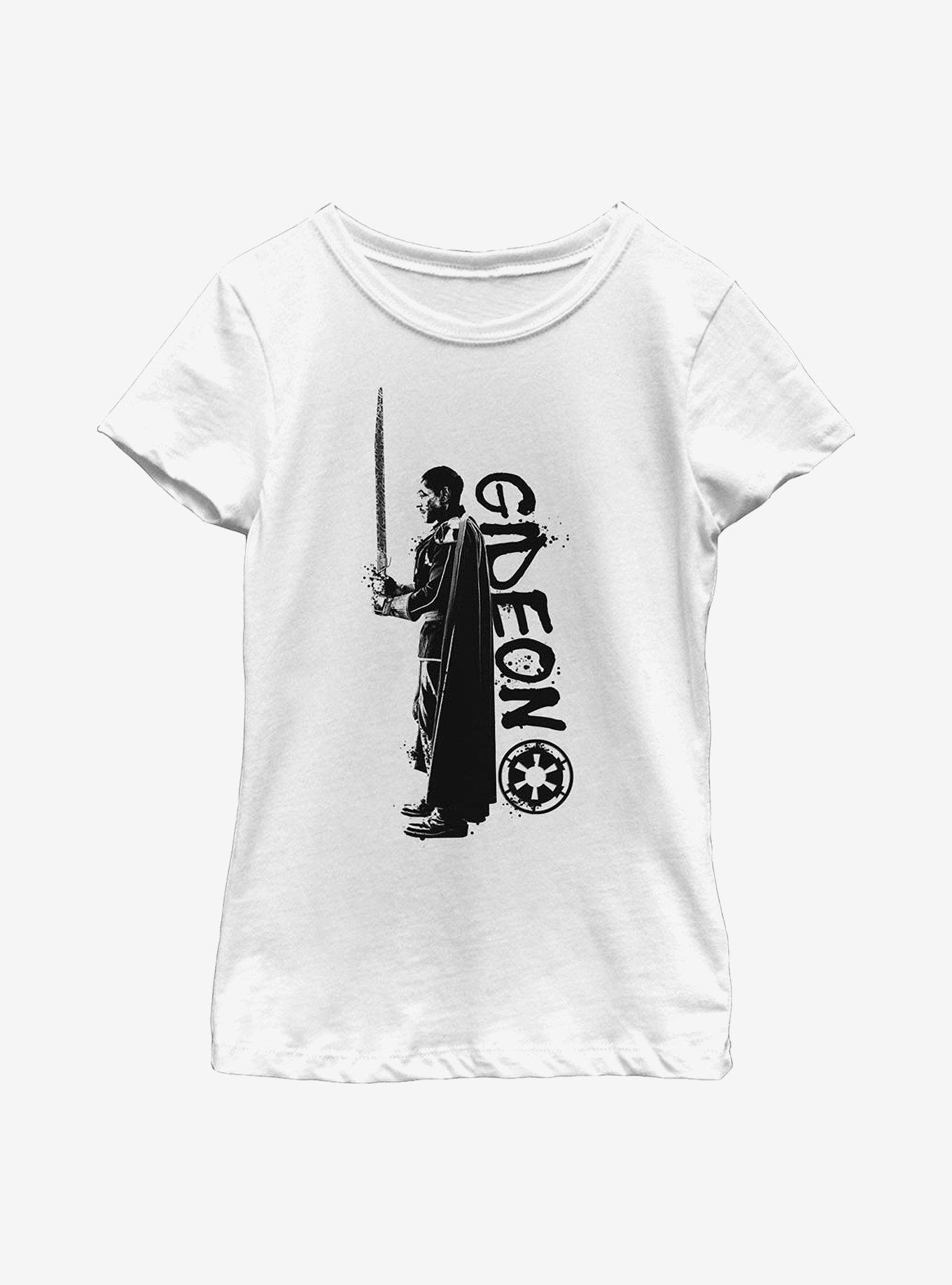 Star Wars The Mandalorian Gideon Splatter Youth Girls T-Shirt, WHITE, hi-res