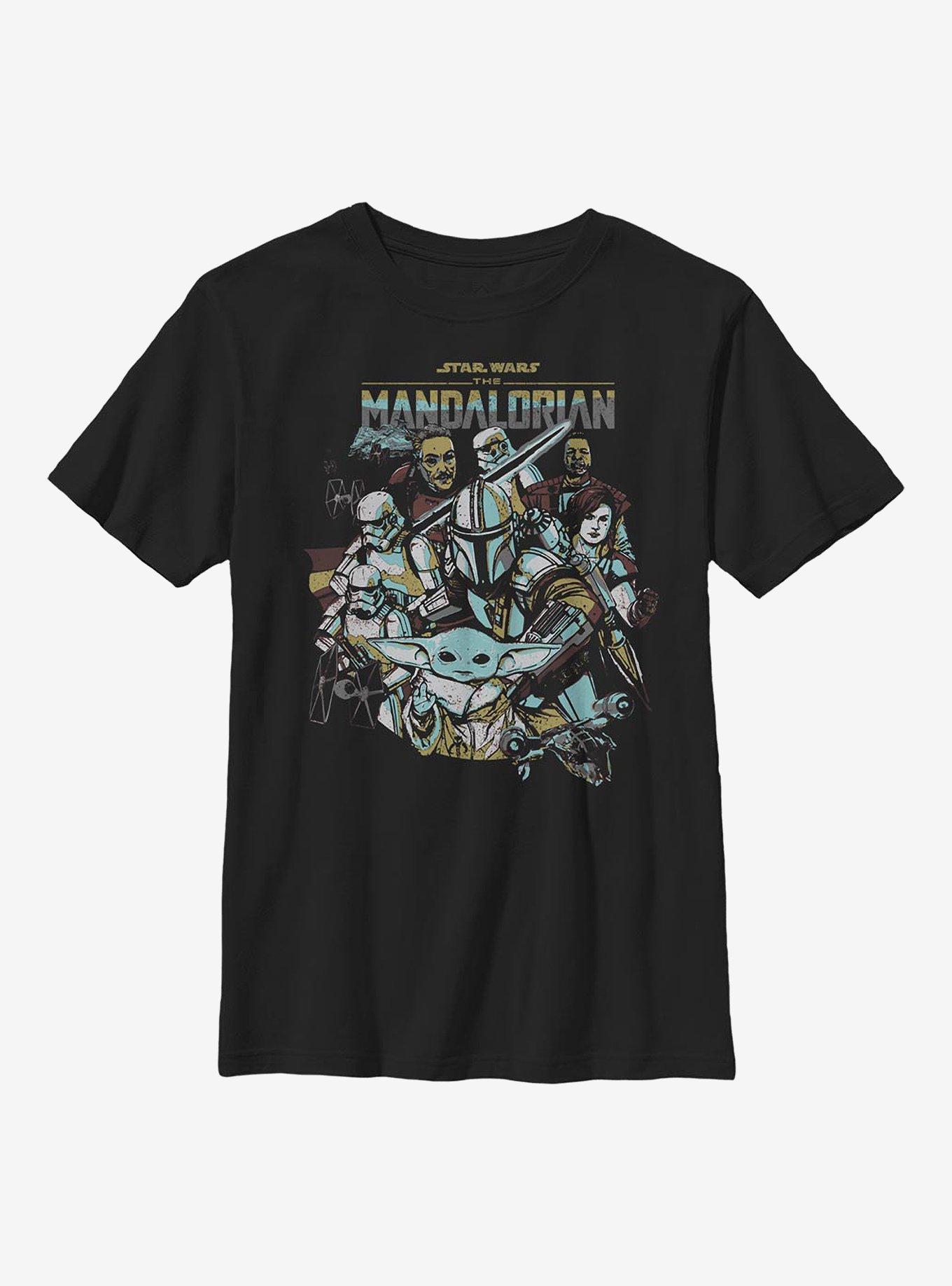 Star Wars The Mandalorian In Works Youth T-Shirt, BLACK, hi-res