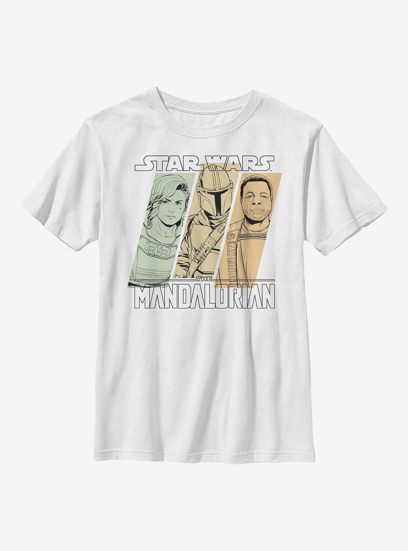 Star Wars The Mandalorian Mando Team Youth T-Shirt, WHITE, hi-res