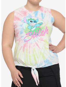 Disney Lilo & Stitch Tie-Dye Tie-Front Muscle Top Plus Size, , hi-res