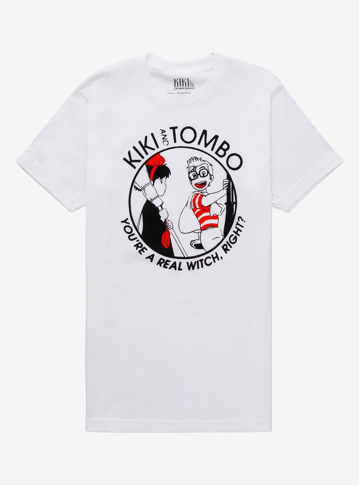 Studio Ghibli Kiki's Delivery Service Kiki & Tombo T-Shirt, WHITE, hi-res