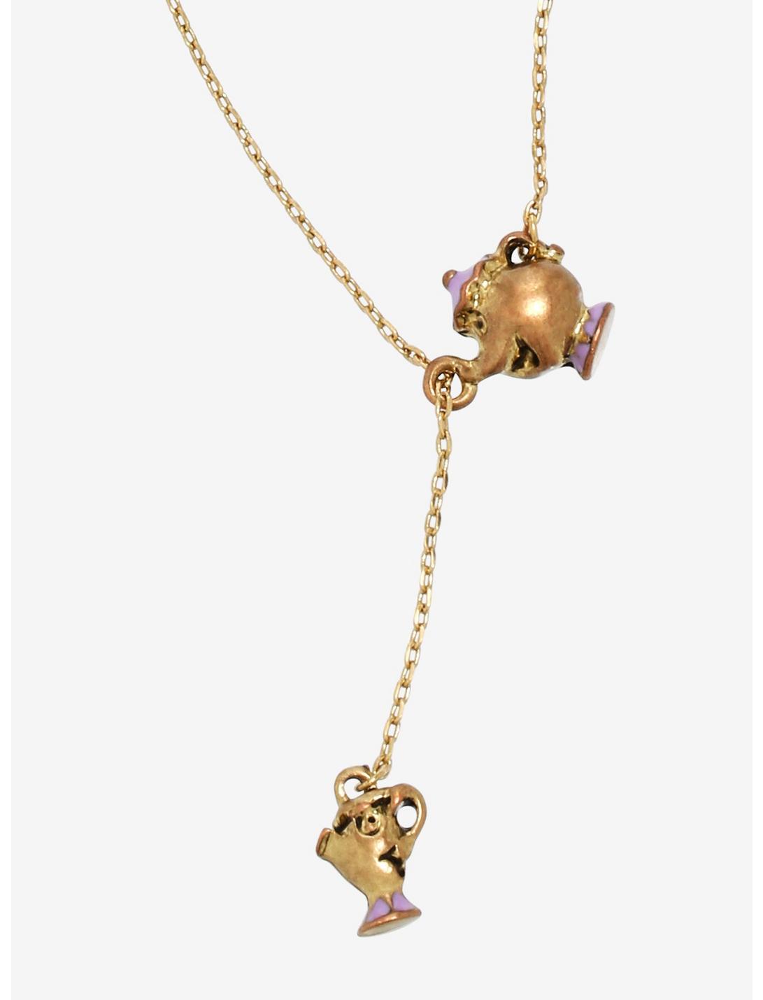 Disney Beauty and the Beast Chip & Mrs. Potts Necklace - BoxLunch Exclusive, , hi-res