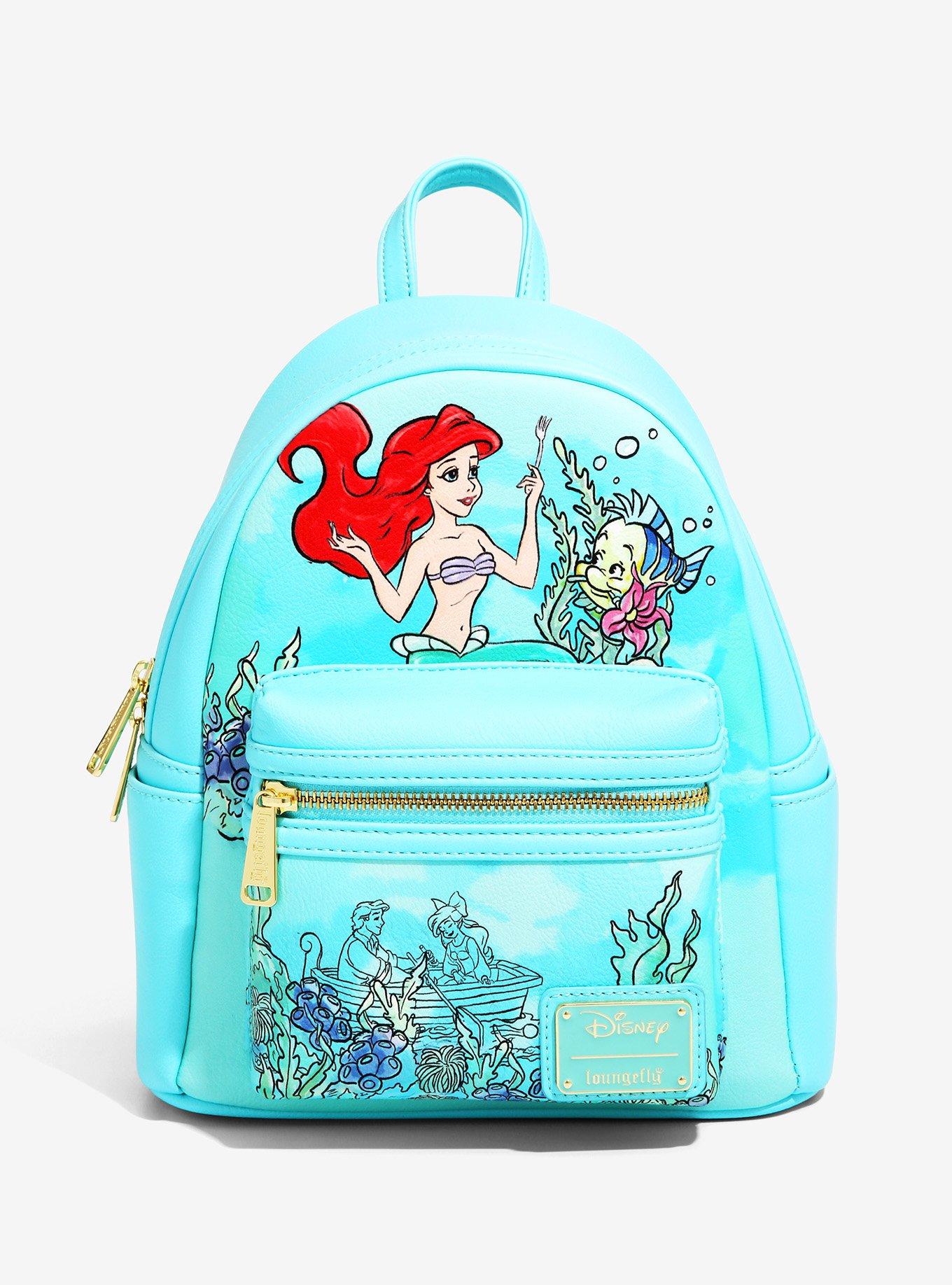 The Little Mermaid Loungefly Mini Backpack & Purse Disney Unboxing