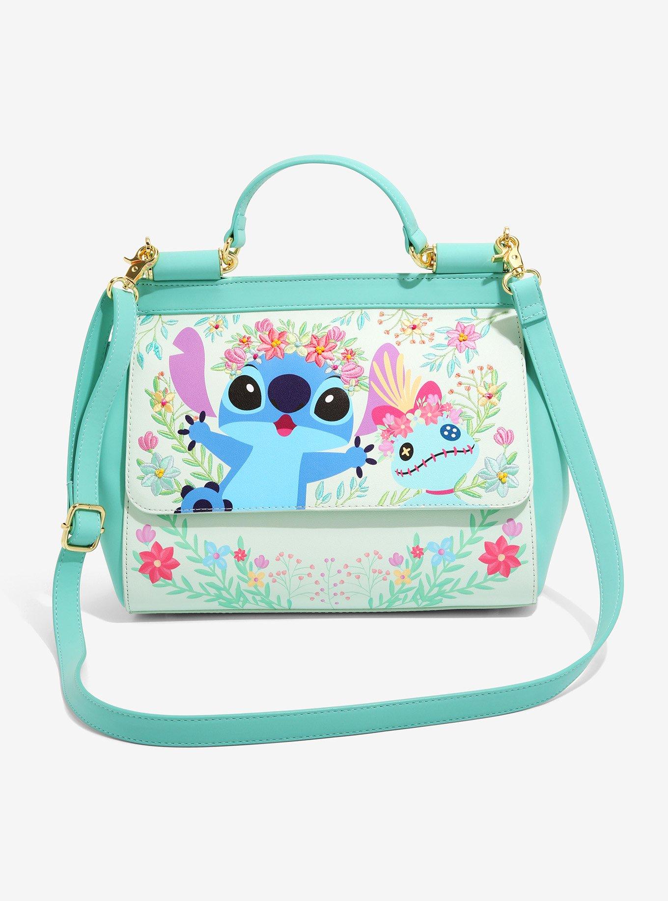 Loungefly Disney Lilo Stitch Floral Stitch Scrump Handbag BoxLunch Exclusive