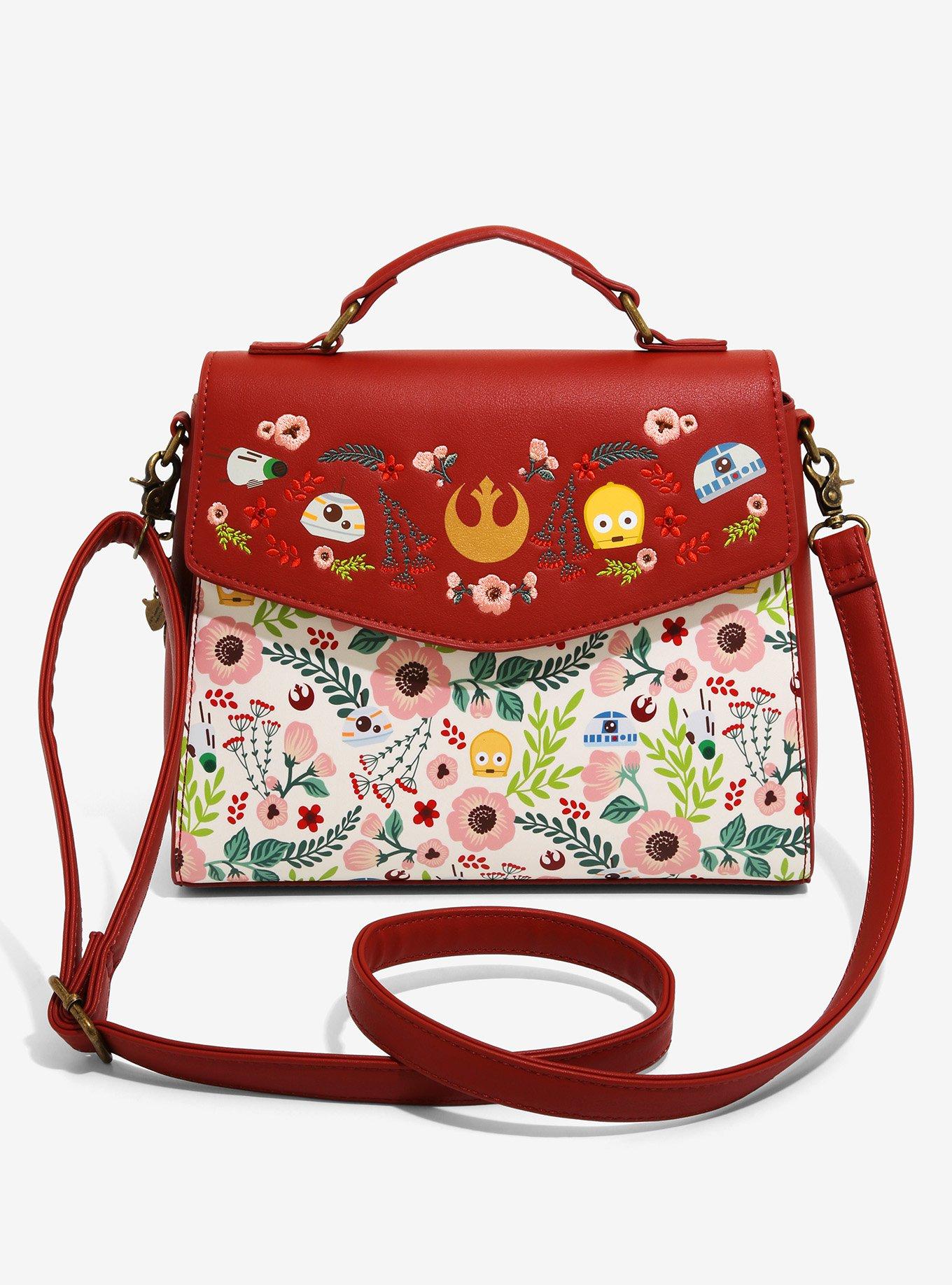 Loungefly Star Wars Droids Floral Crossbody Bag - BoxLunch