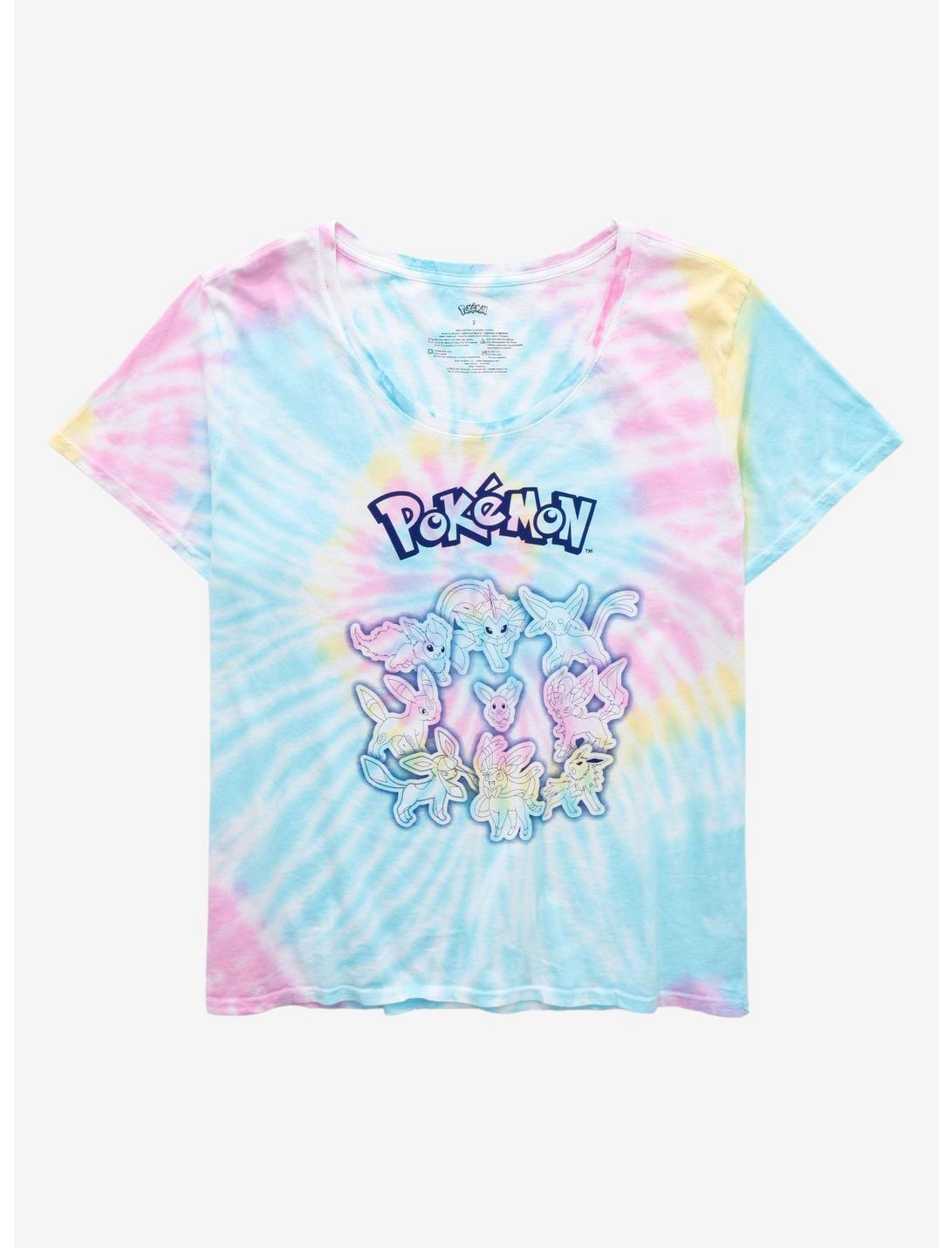 Pokemon Eeveelutions Tie-Dye Boyfriend Fit Girls T-Shirt Plus Size, MULTI, hi-res