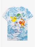 Pokemon Starters Tie-Dye Boyfriend Fit Girls T-Shirt, MULTI, hi-res