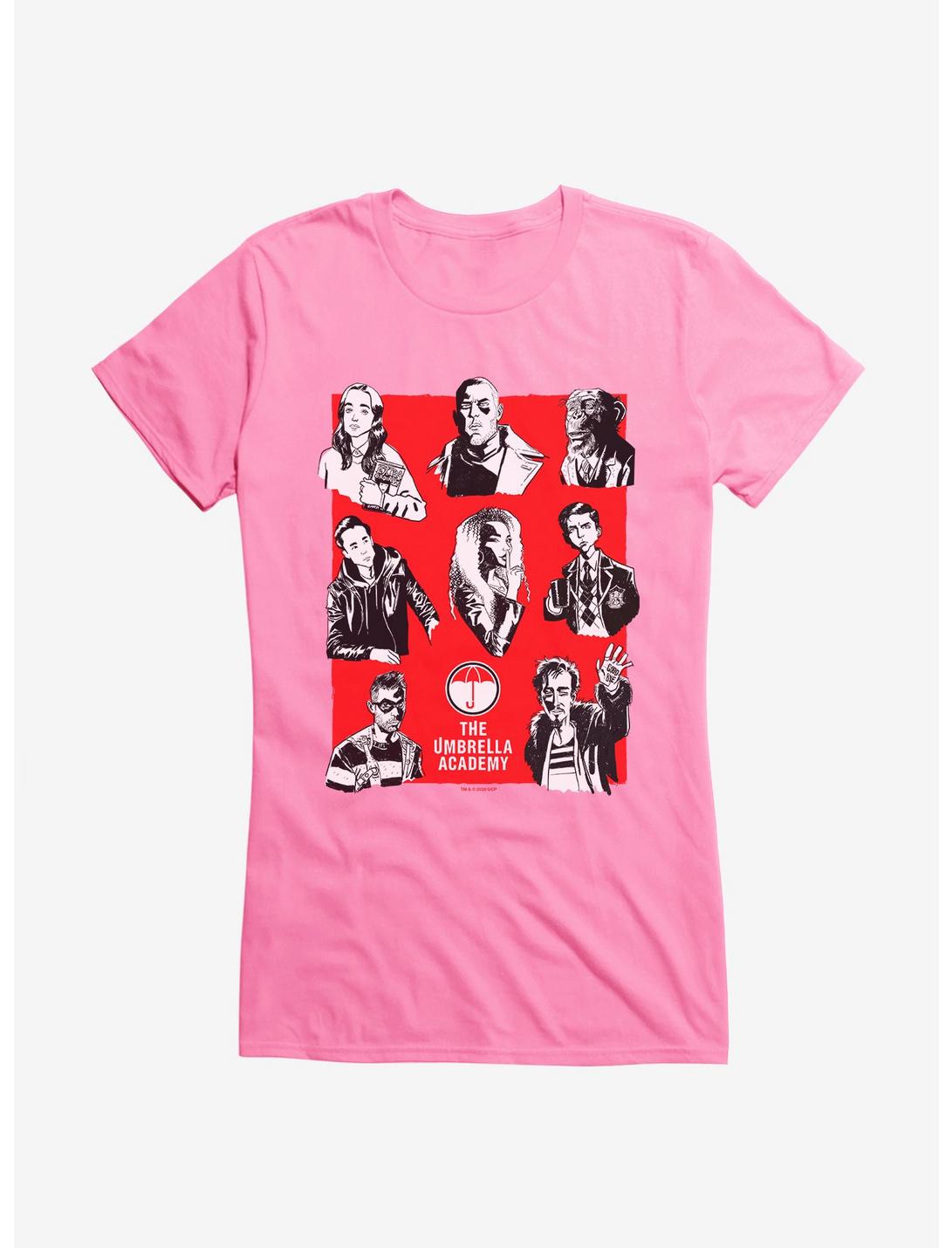 The Umbrella Academy All Members Girls T-Shirt, CHARITY PINK, hi-res