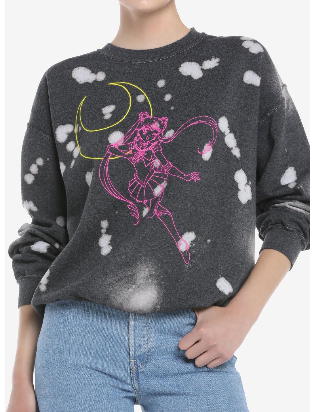 Sailor Moon Neon & Washed Girls Sweatshirt, MULTI, hi-res
