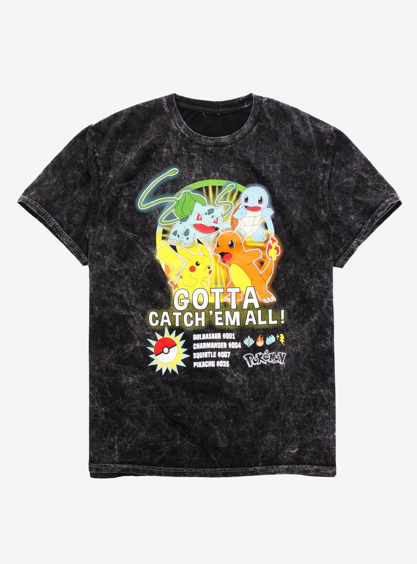 Pokemon Catch 'Em All Washed Oversized Girls T-Shirt, MULTI, hi-res