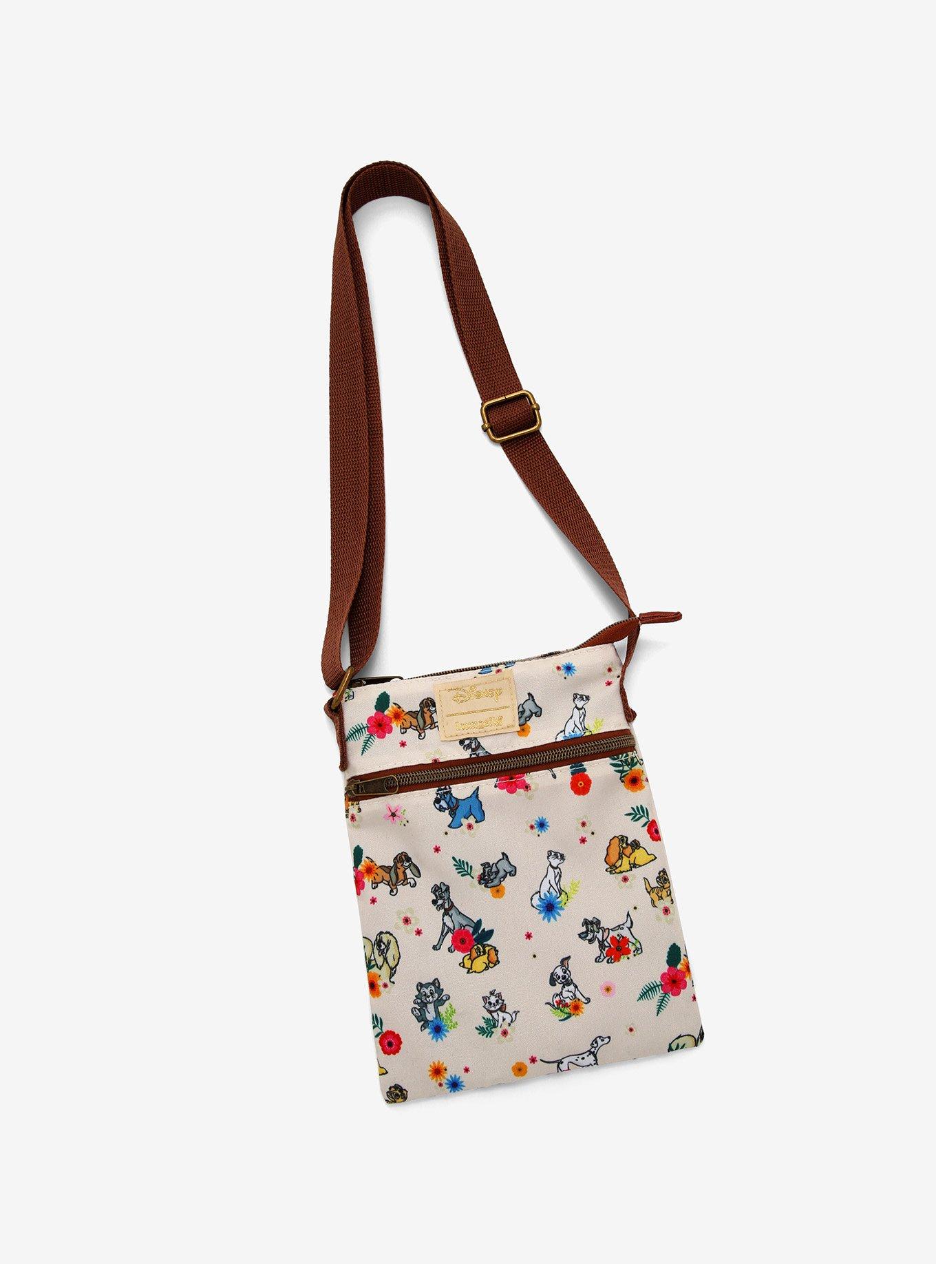 Loungefly Disney Dogs & Cats Floral Passport Crossbody Bag Hot Topic