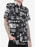 Nope Woven Button-Up, BLACK, hi-res