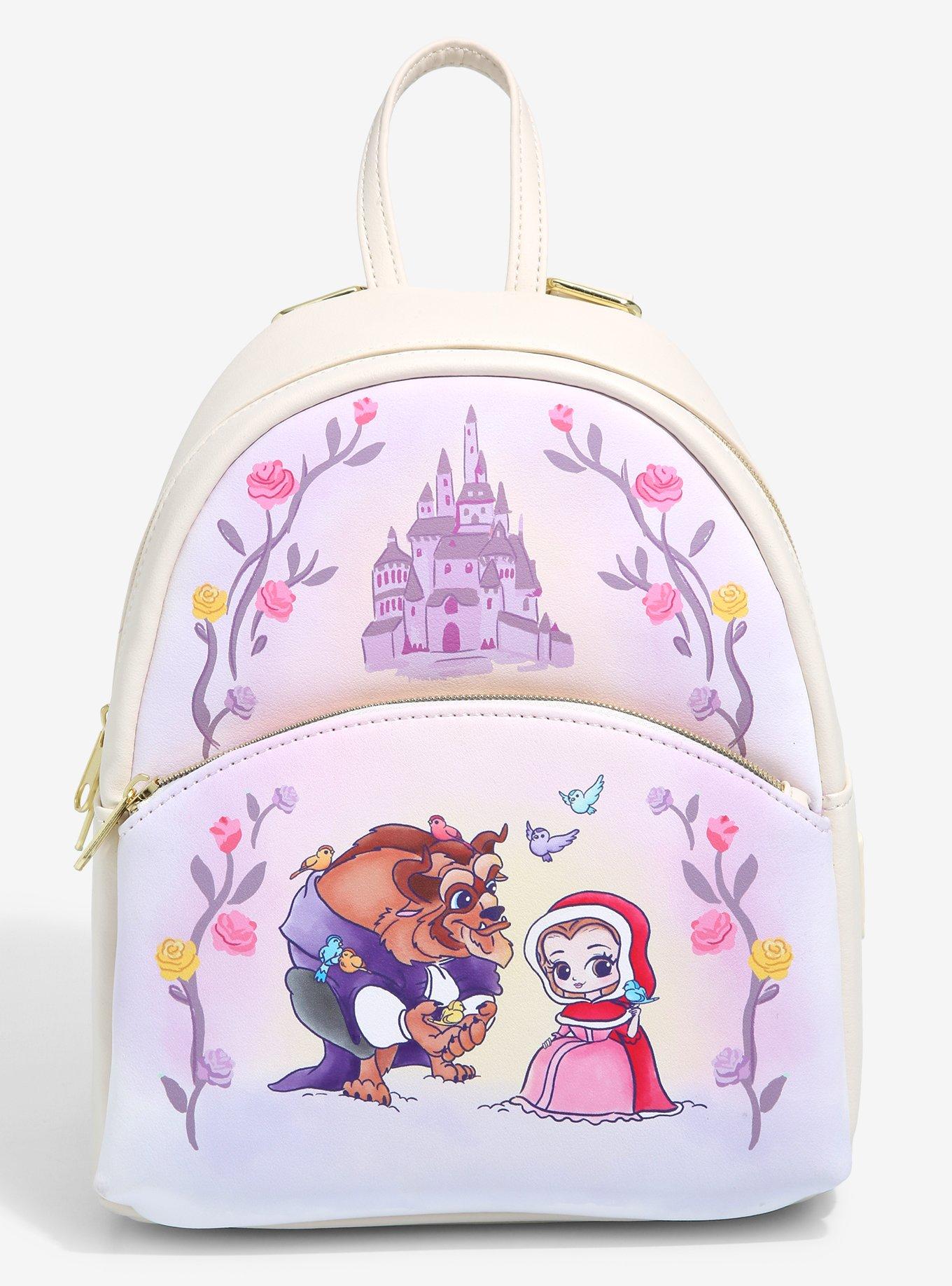  Loungefly GT Exclusive Disney Beauty and the Beast Comic AOP  Mini Backpack