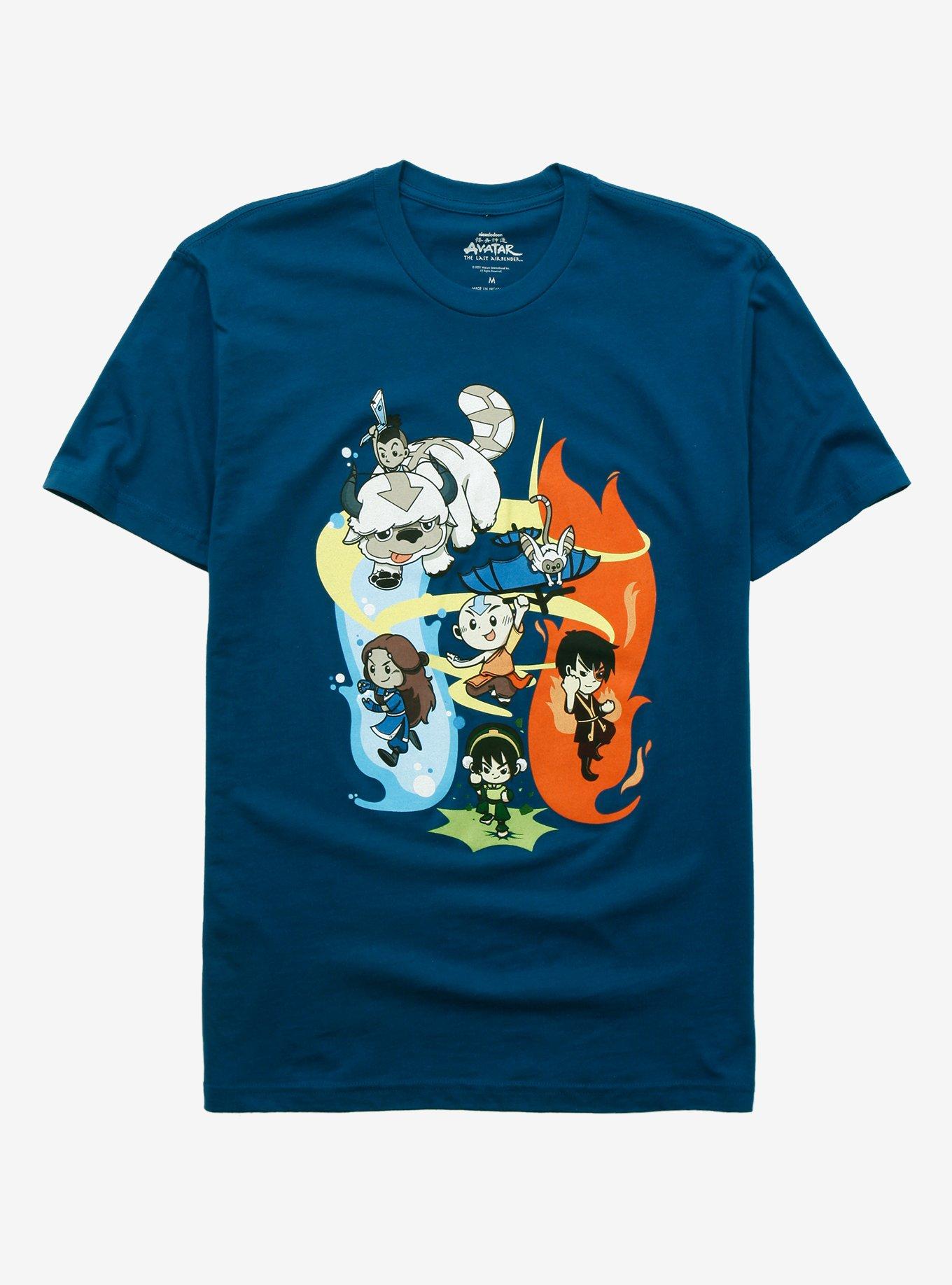 Avatar: The Last Airbender Chibi Group Bending Women's T-Shirt