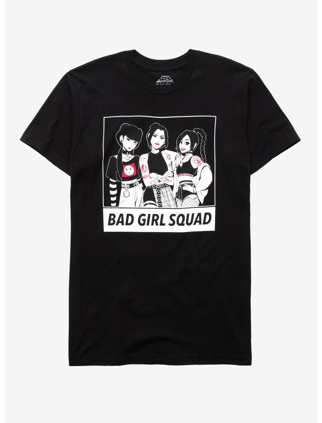 Avatar: The Last Airbender Bad Girl Squad Women's T-Shirt - BoxLunch Exclusive, BLACK, hi-res