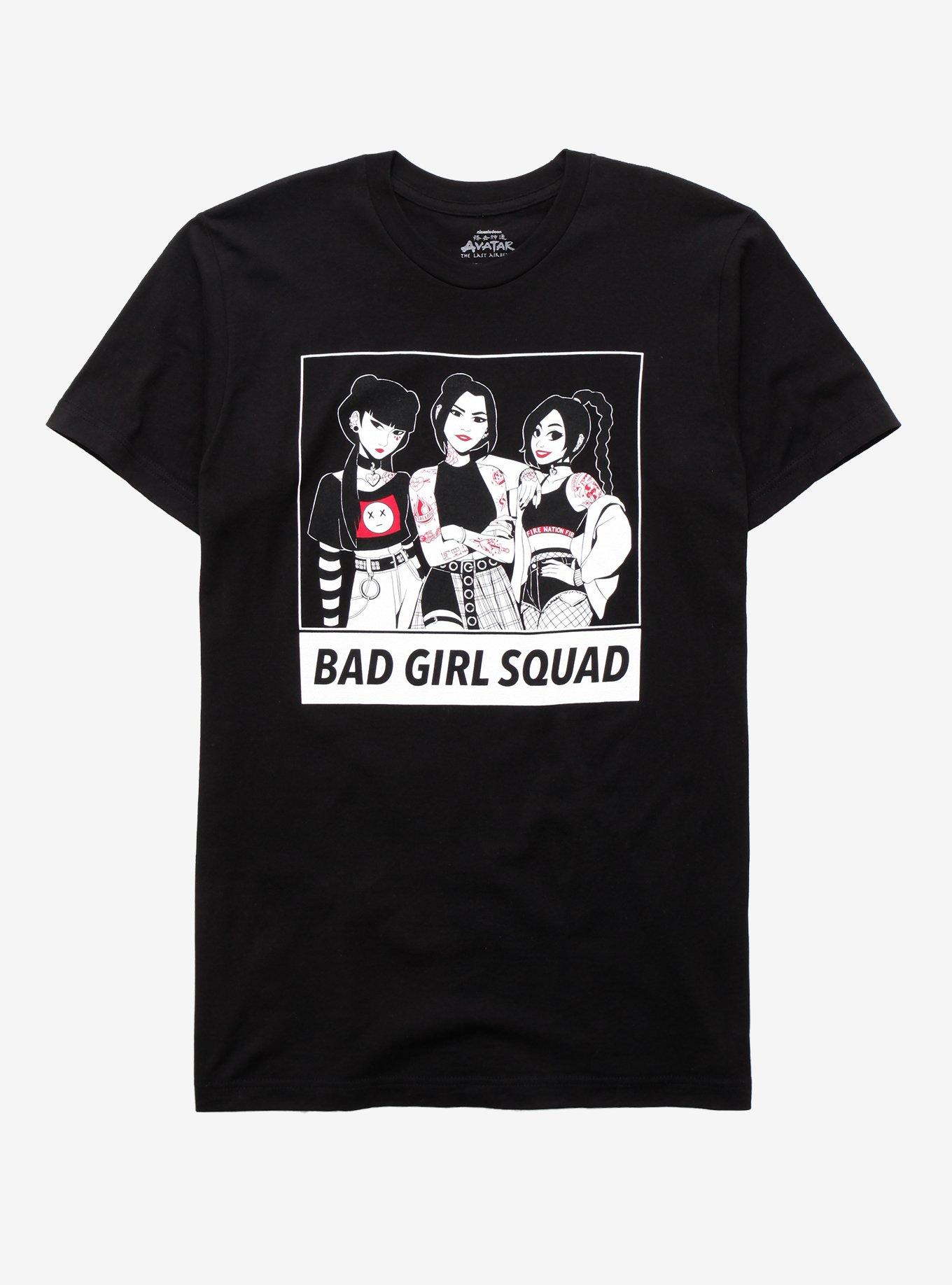 Avatar: The Last Airbender Bad Girl Squad Women's T-Shirt - BoxLunch Exclusive, BLACK, hi-res