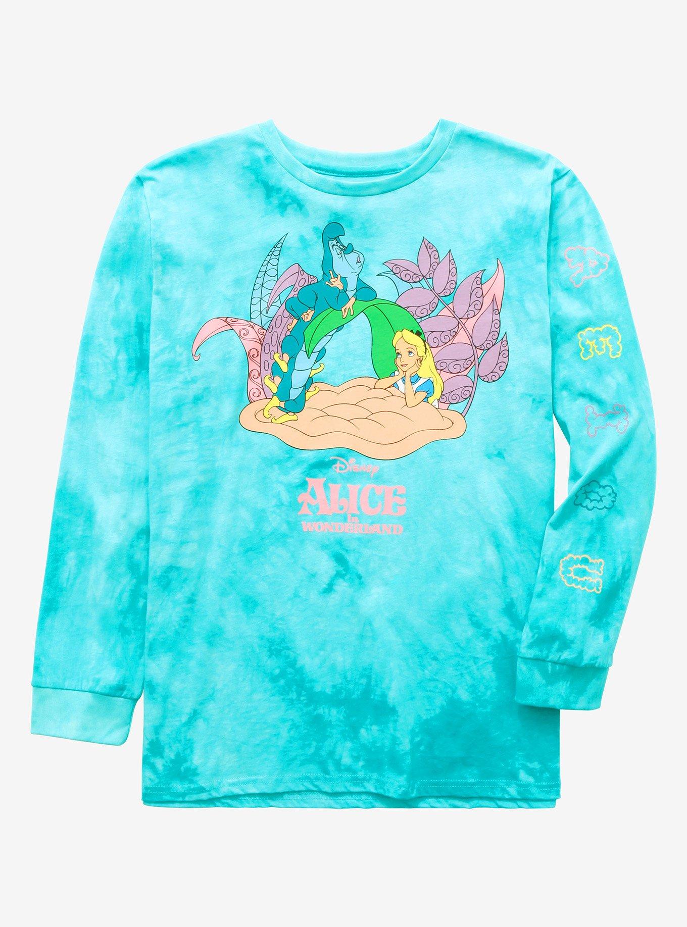 Cakeworthy Disney Alice in Wonderland Alice & the Caterpillar Tie-Dye Long Sleeve T-Shirt - BoxLunch Exclusive, TIE DYE, hi-res