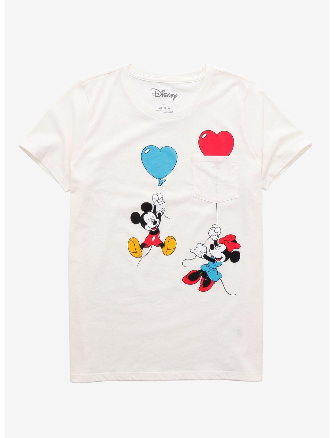 Disney Mickey & Minnie Balloons Women's T-Shirt - BoxLunch Exclusive, CREAM, hi-res