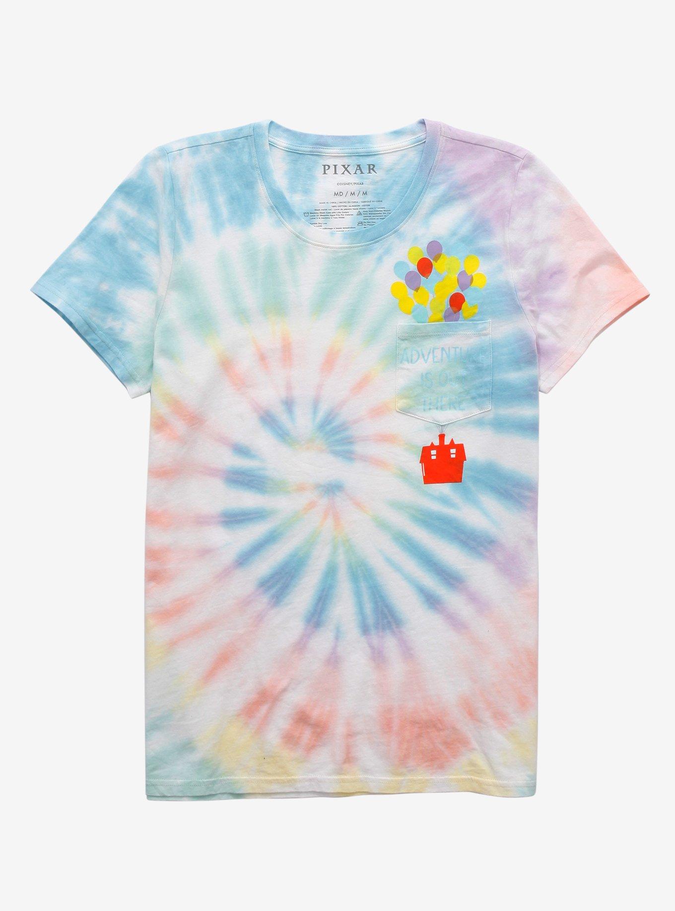 Disney Pixar Up Balloons Tie-Dye Women's T-Shirt - BoxLunch Exclusive, TIE DYE, hi-res