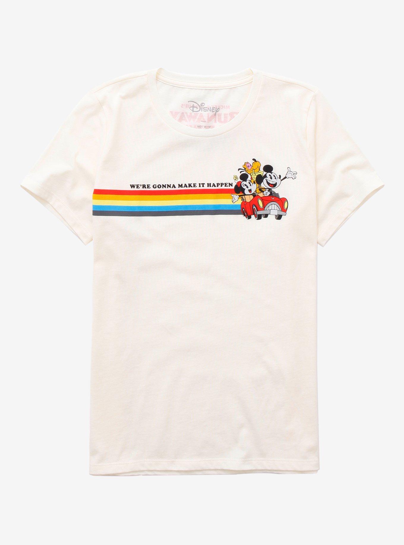 Disney Mickey & Minnie's Runaway Railway Make It Happen Women's T-Shirt - BoxLunch Exclusive, CREAM, hi-res