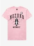 Demon Slayer: Kimetsu no Yaiba Nezuko Collegiate Women's T-Shirt - BoxLunch Exclusive, LIGHT PINK, hi-res