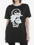 Floral Coffin Speckle T-Shirt Dress, BLACK, hi-res