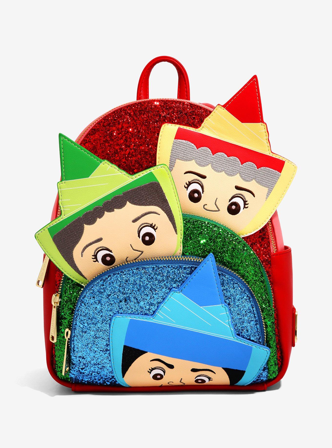 Loungefly Disney Sleeping Beauty Fairy Godmothers Figural Mini Backpack