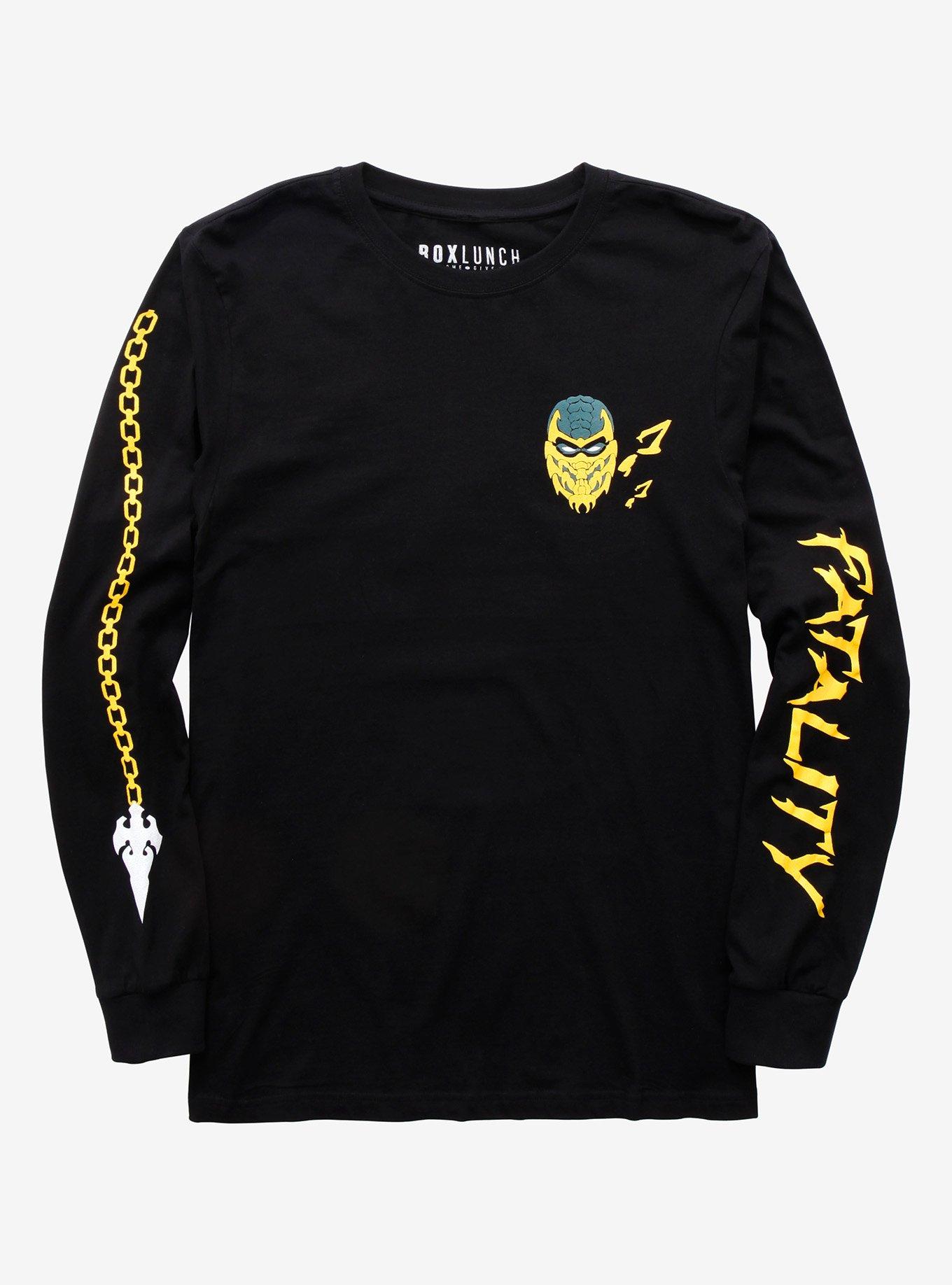 Mortal Kombat Scorpion Fatality Long Sleeve T-Shirt - BoxLunch Exclusive, BLACK, hi-res