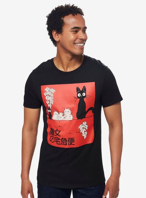 Studio Ghibli Kiki's Delivery Service Jiji with Kittens T-Shirt