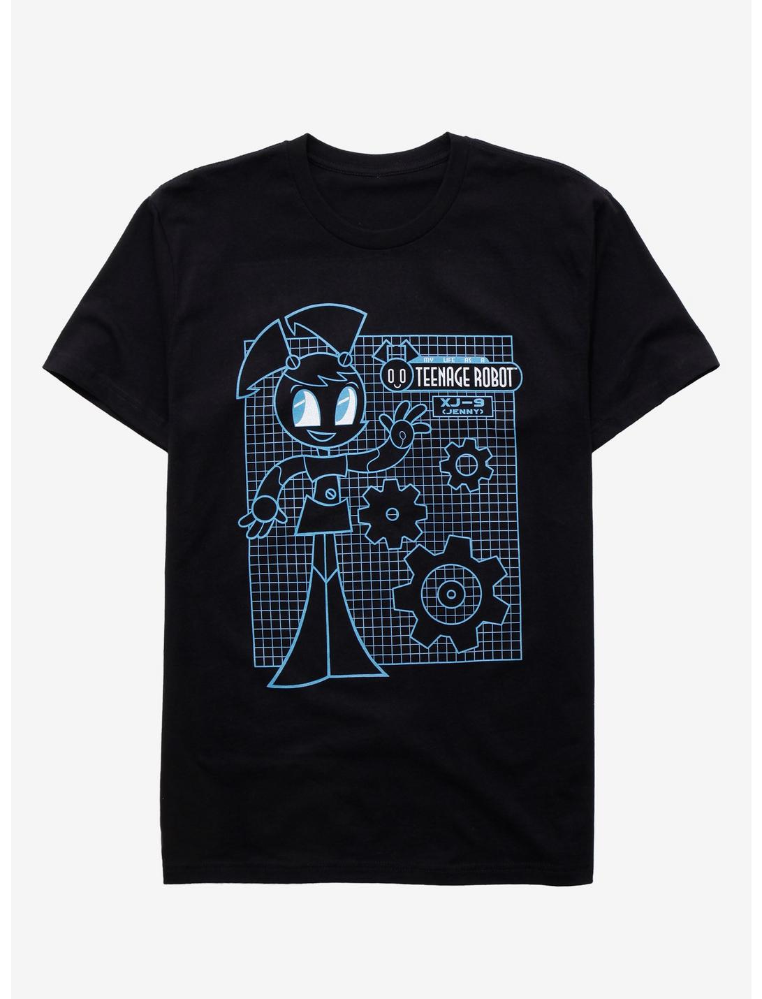 My Life as a Teenage Robot Jenny Blueprint T-Shirt - BoxLunch Exclusive, BLACK, hi-res