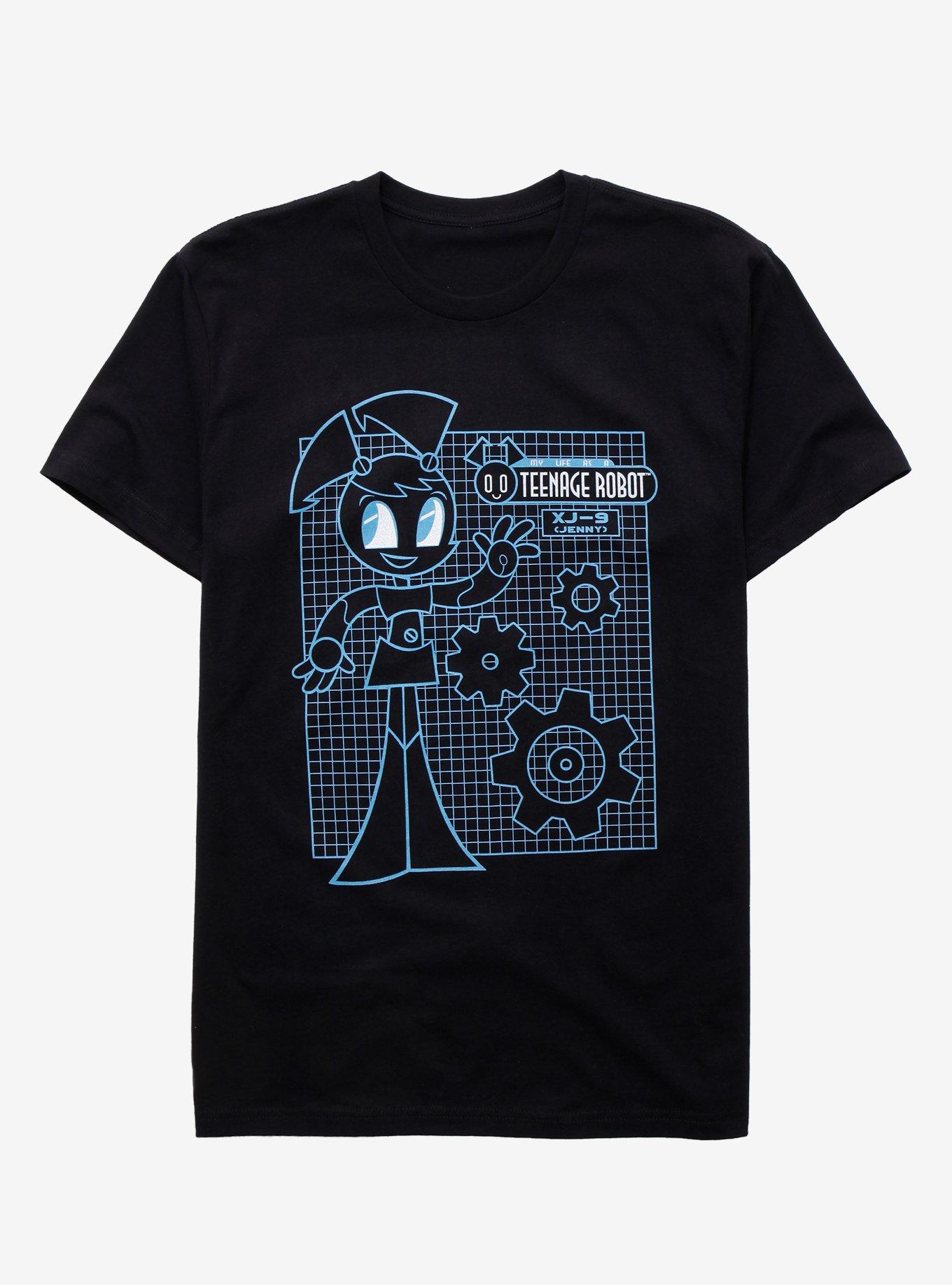 My Life as a Teenage Robot Jenny Blueprint T-Shirt - BoxLunch Exclusive, BLACK, hi-res