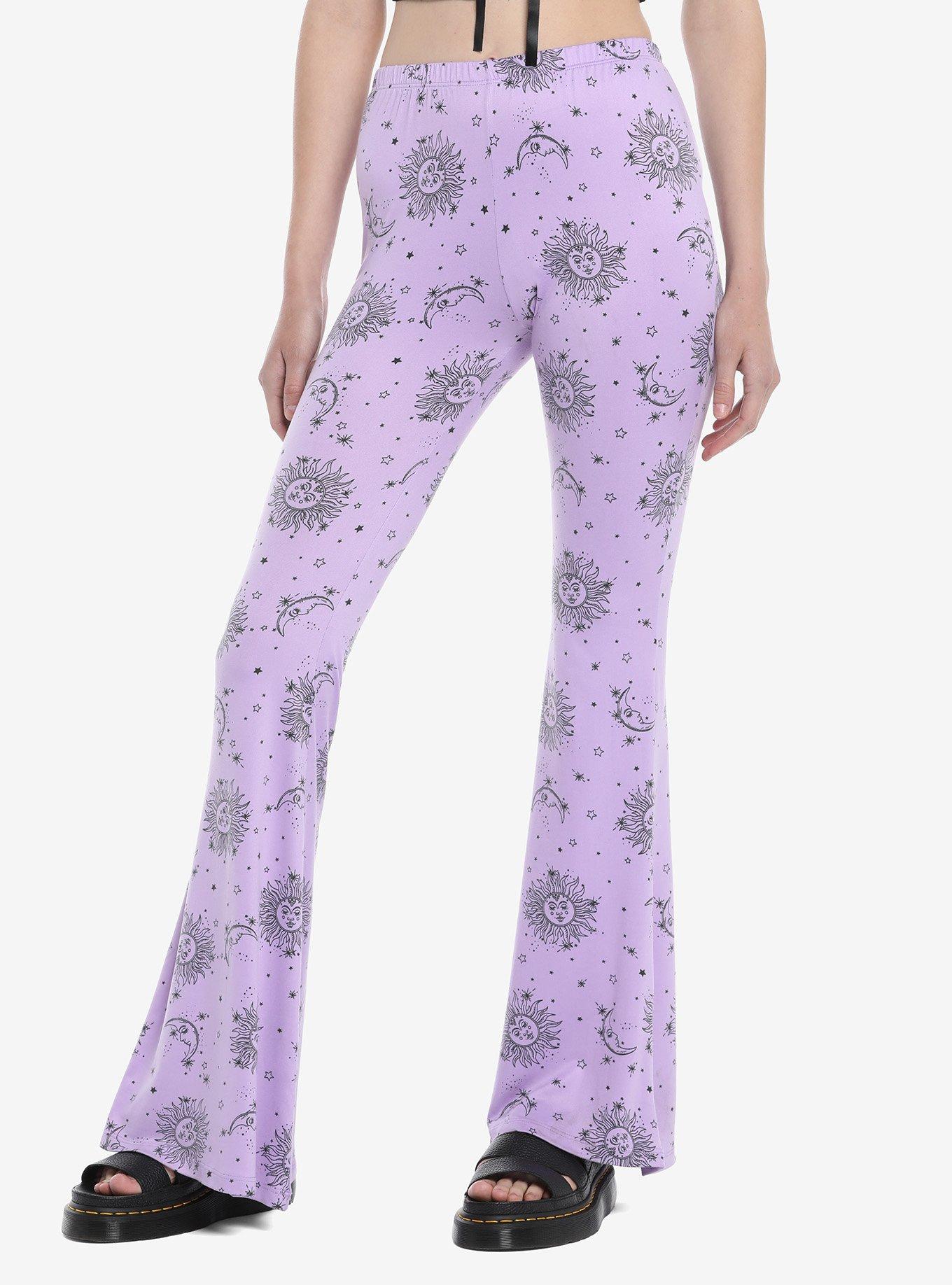 Purple Celestial Flared Leggings, CELESTIAL, hi-res