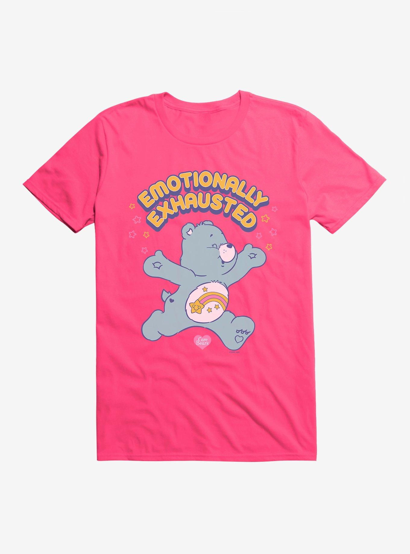 Care Bears Wish Bear Emotionally Exhausted T-Shirt, HOT PINK, hi-res